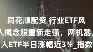 同花顺配资 行业ETF风向标丨机器人概念股重新走强，两机器人ETF半日涨幅近3%_指数_人形_相关